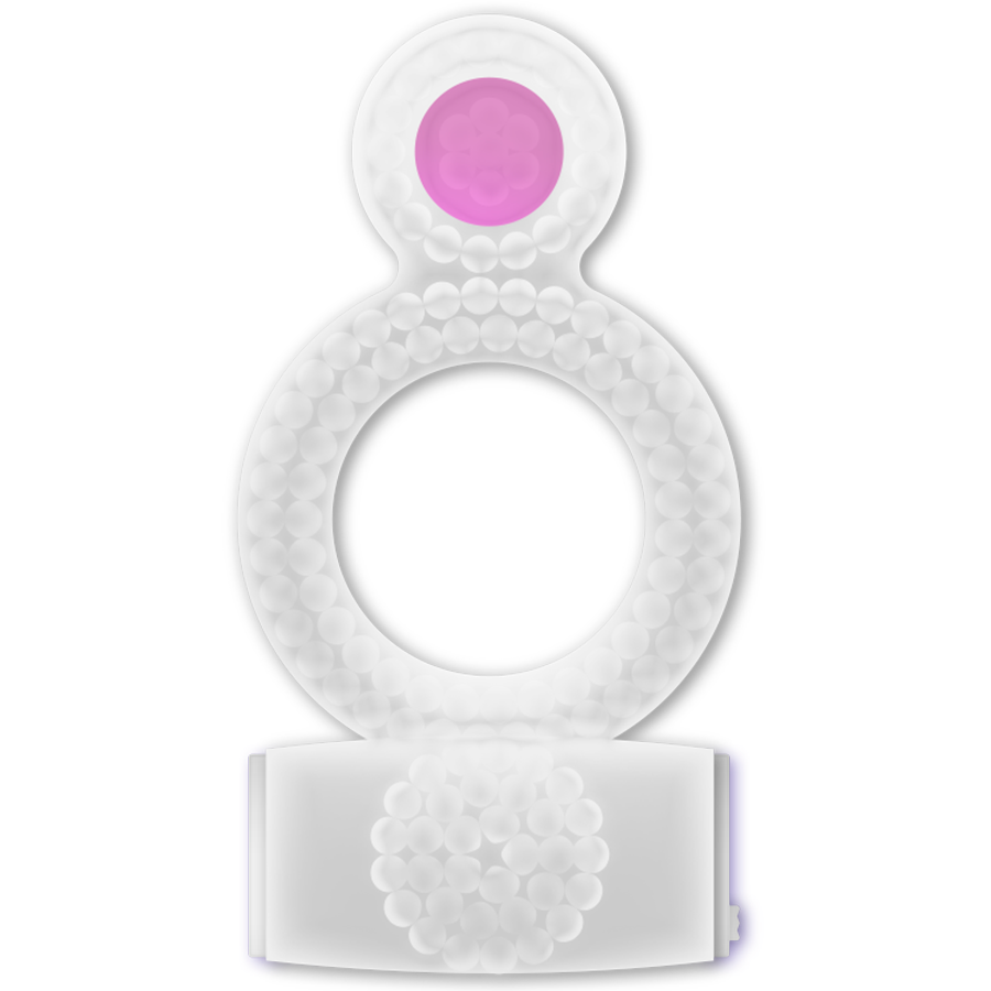 Anneau Vibrant Casual Love Bague Transparente Double Plaisir