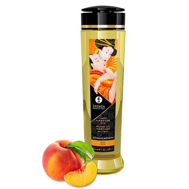 Shunga - Huile de massage érotique Pêche - 240 ml