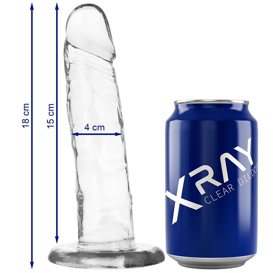 Gode Réaliste X Ray Clear Transparent 18cm - X Ray