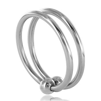 Anneau pénien double 32mm en acier inoxydable - Metal Hard - METAL HARD