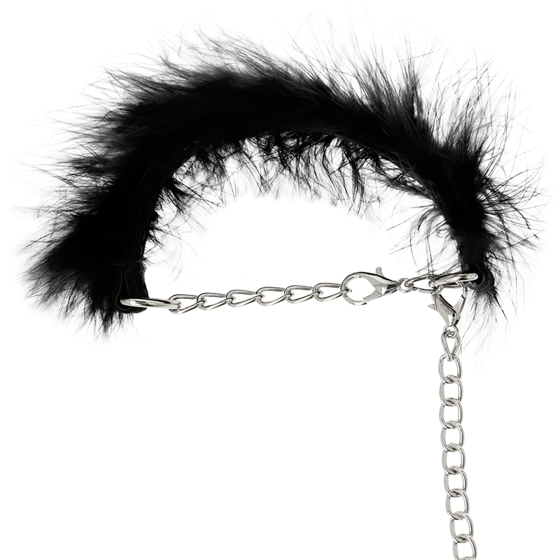 Menottes Coquette Chic Desire Métal Plumes Noires - Coquette
