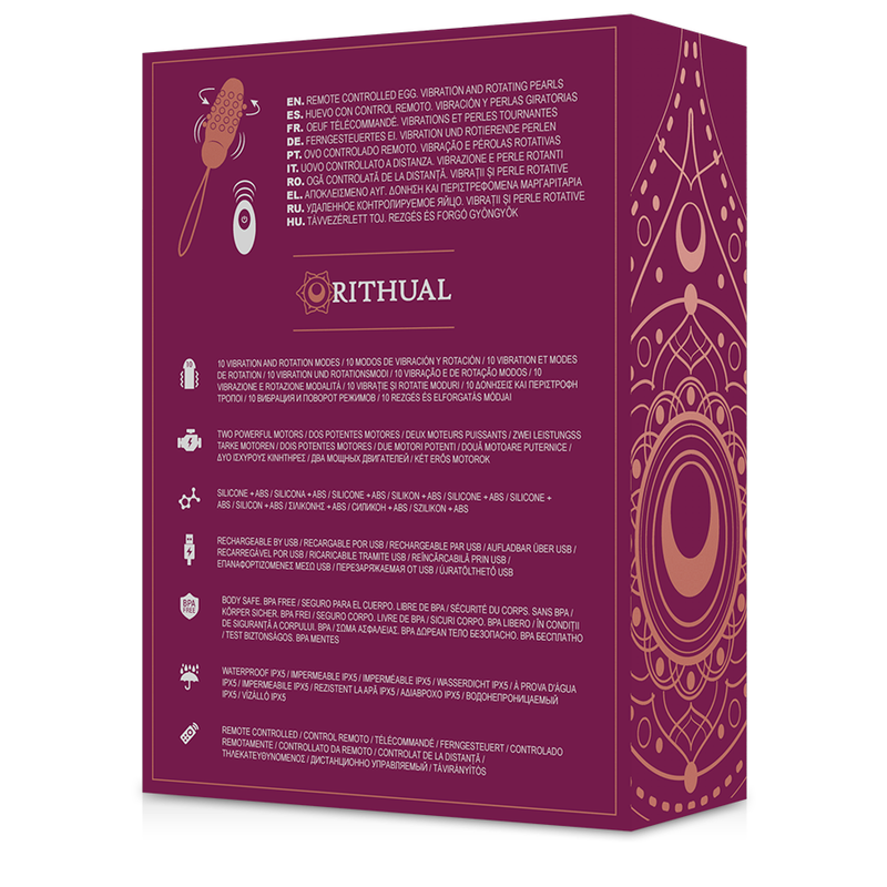 Rithual – Oeuf vibrant avec Perles Rotatives – Violet