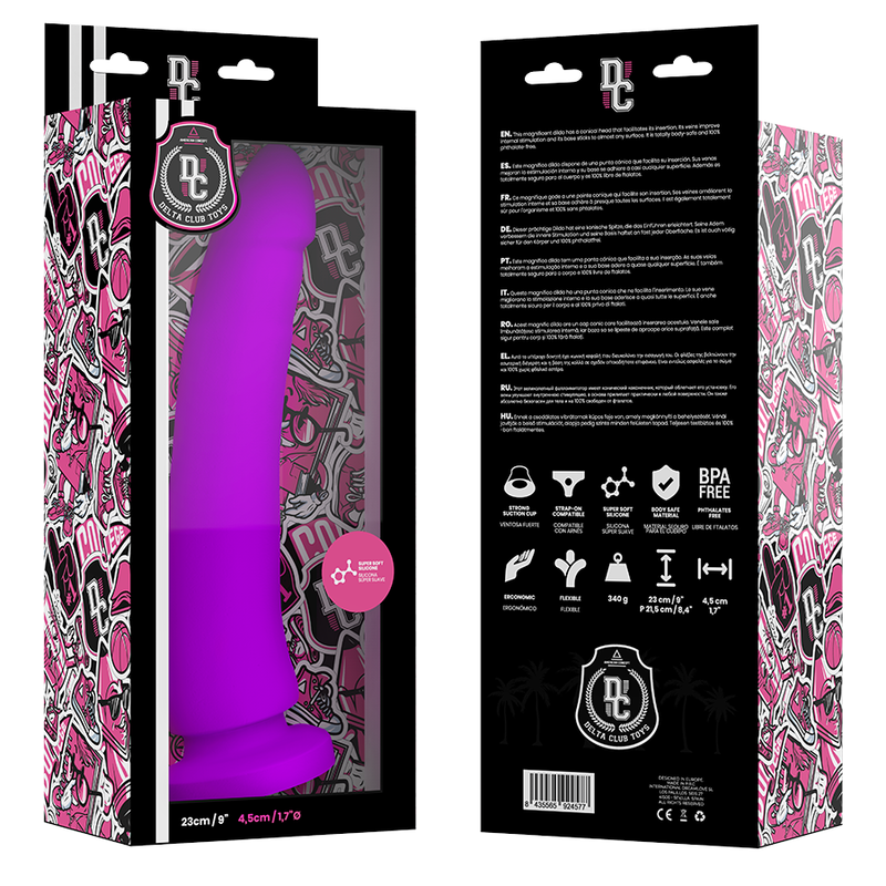 Gode Réaliste XL Violet avec Ventouse 23cm - DELTACLUB