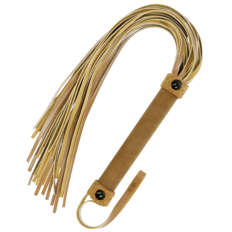 Fetish Submissive - Fouet BDSM en Simili-Cuir - Beige