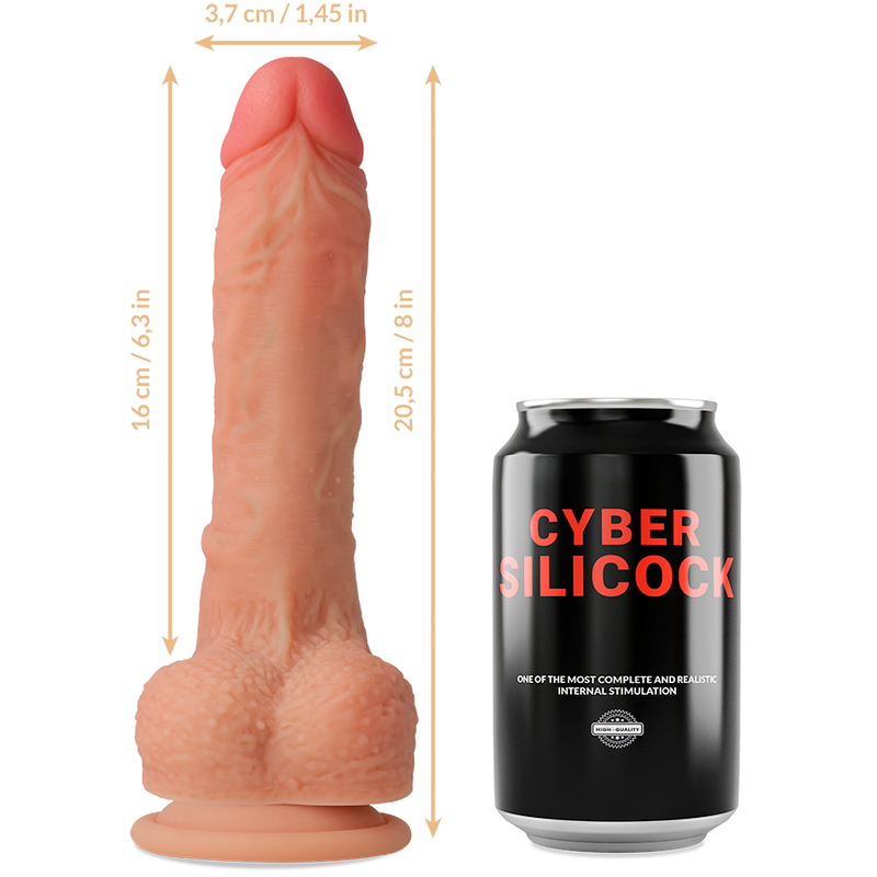 Gode Ceinture Cyber Silicock avec 3 Cockrings 16cm - Cybersilicock