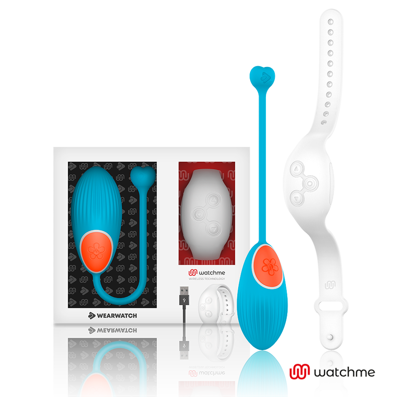 Wearwatch - Oeuf vibrant télécommandé bracelet - Bleu/Blanc