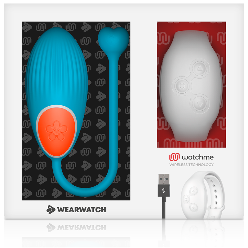 Wearwatch - Oeuf vibrant télécommandé bracelet - Bleu/Blanc