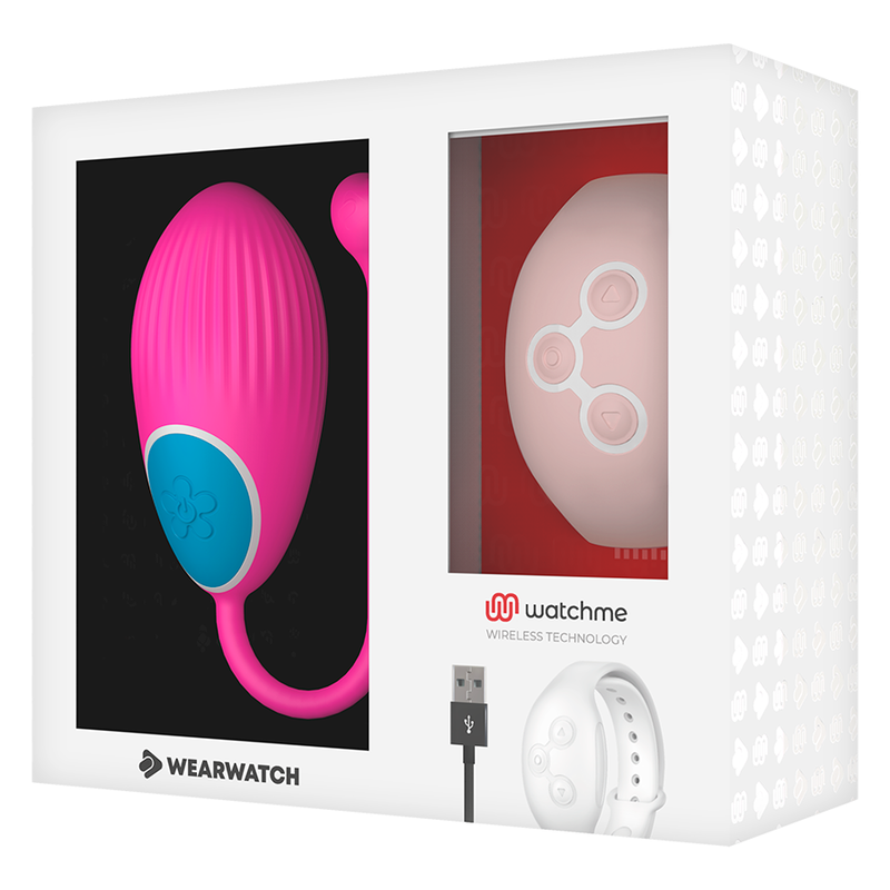 Wearwatch – Oeuf vibrant avec bracelet télécommandé – Rose/Fuchsia