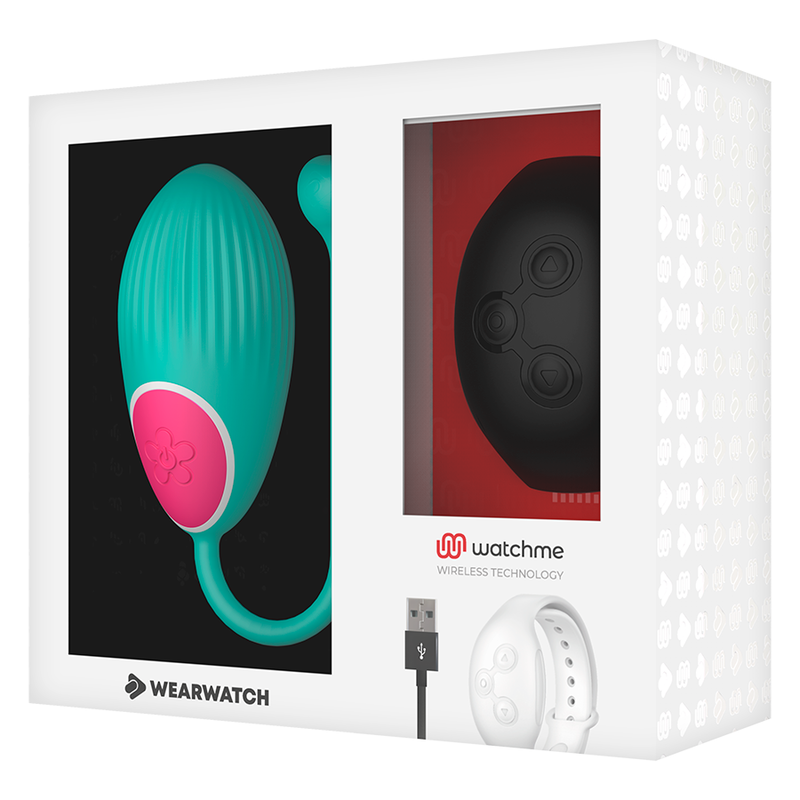 Wearwatch – Oeuf vibrant avec bracelet télécommandé – Bleu/Noir