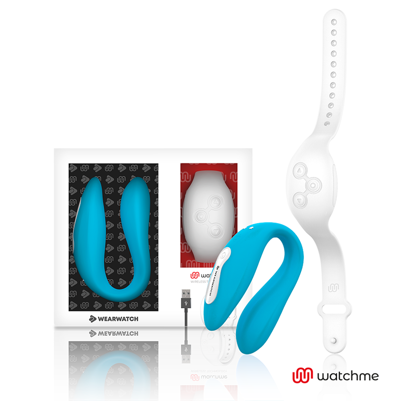 Vibromasseur couple WearWatch Dual indigo/neige - WatchMe - WEARWATCH