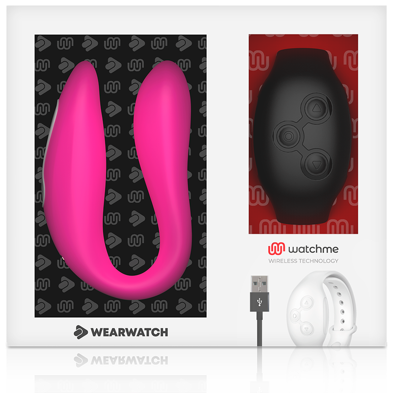 Vibrateur connecté Wearwatch double technologie WatchMe fuchsia/noir - Wearwatch - WEARWATCH