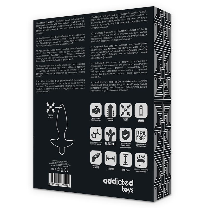 Masseur Prostate Vibrant Addicted Toys Noir - Addicted Toys