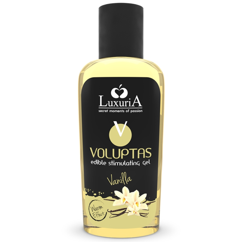 Intimateline Luxuria – Gel de Massage Comestible Chauffant à la Vanille – 100 ml