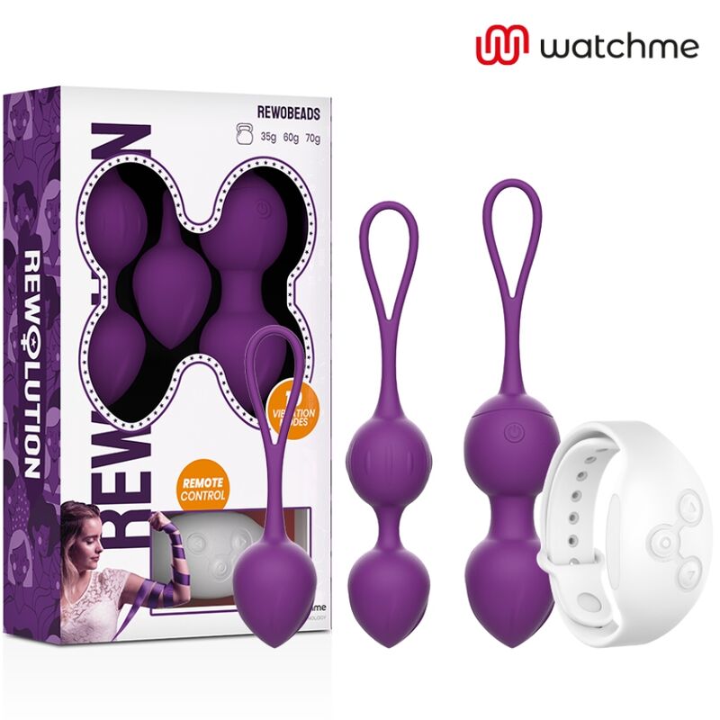 Rewolution – Kit de 3 Boules de Geisha Vibrantes avec Télécommande - Violet