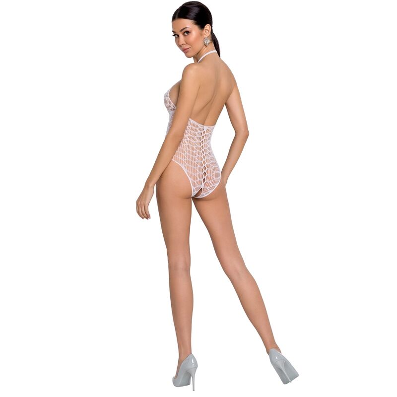 Bodystocking Résille BS087 Blanc Taille Unique - Passion