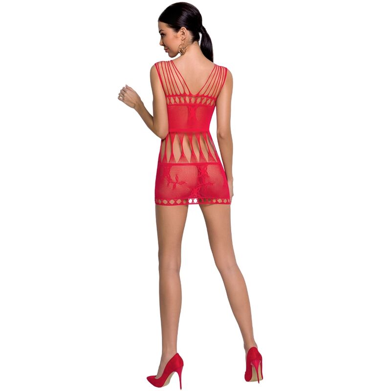 Bodystocking Résille BS090 Rouge Taille Unique - Passion