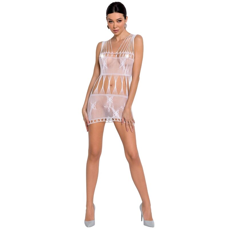 Bodystocking Passion BS090 Blanc Taille Unique - Passion