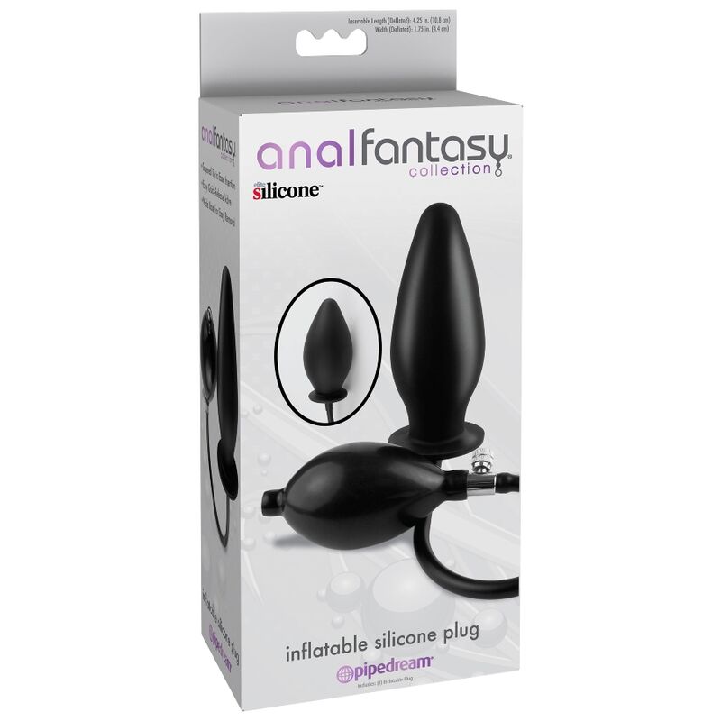 Plug Anal Gonflable Silicone Noir - Anal Fantasy
