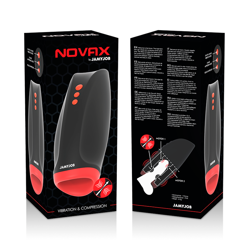 Masturbateur Vibrant Novax Vibration et Compression - JamyJob