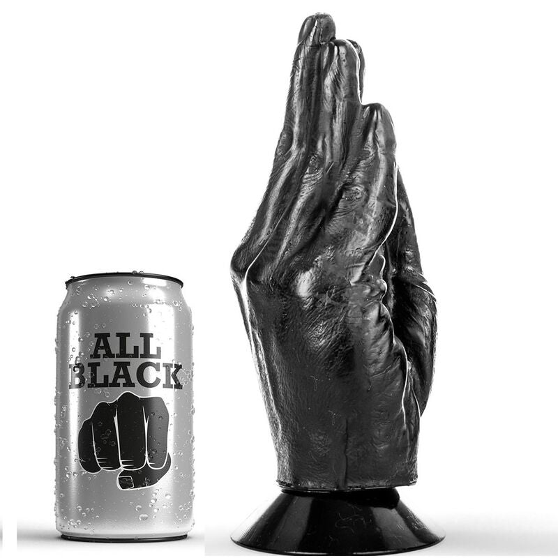 All Black - Gode Fisting en forme de main - 21 cm