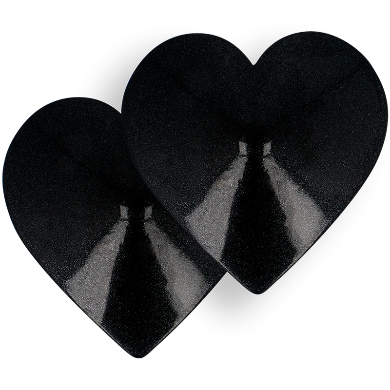 Cache-tétons Cœur Métal Noir - Coquette Chic Desire