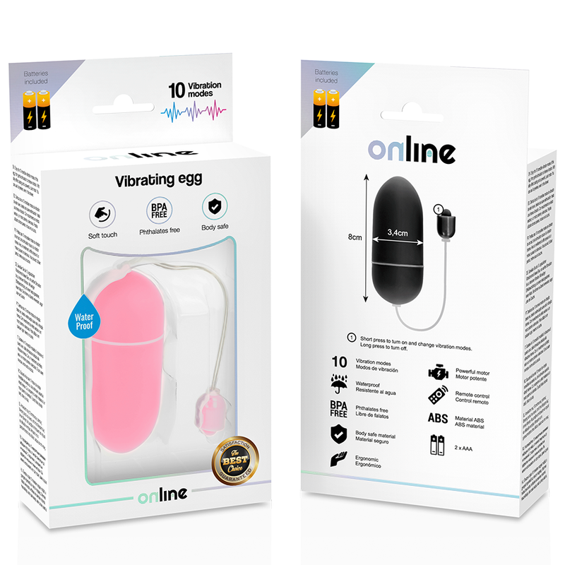 Online – Oeuf Vibrant silencieux avec 10 modes de vibration – Rose