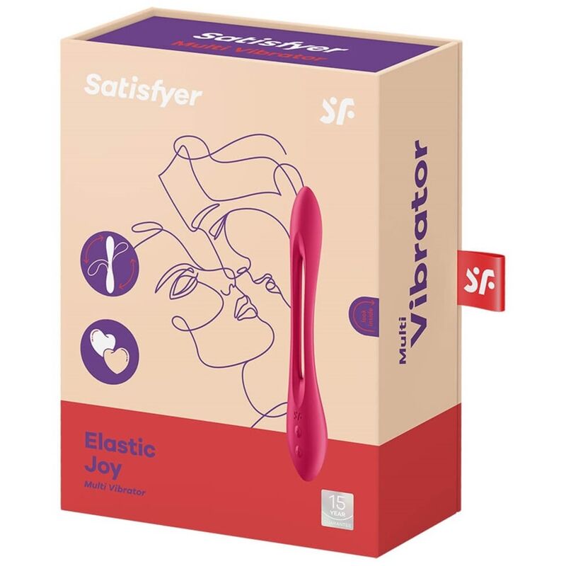 Vibromasseur Couple Elastic Joy Rouge - Satisfyer