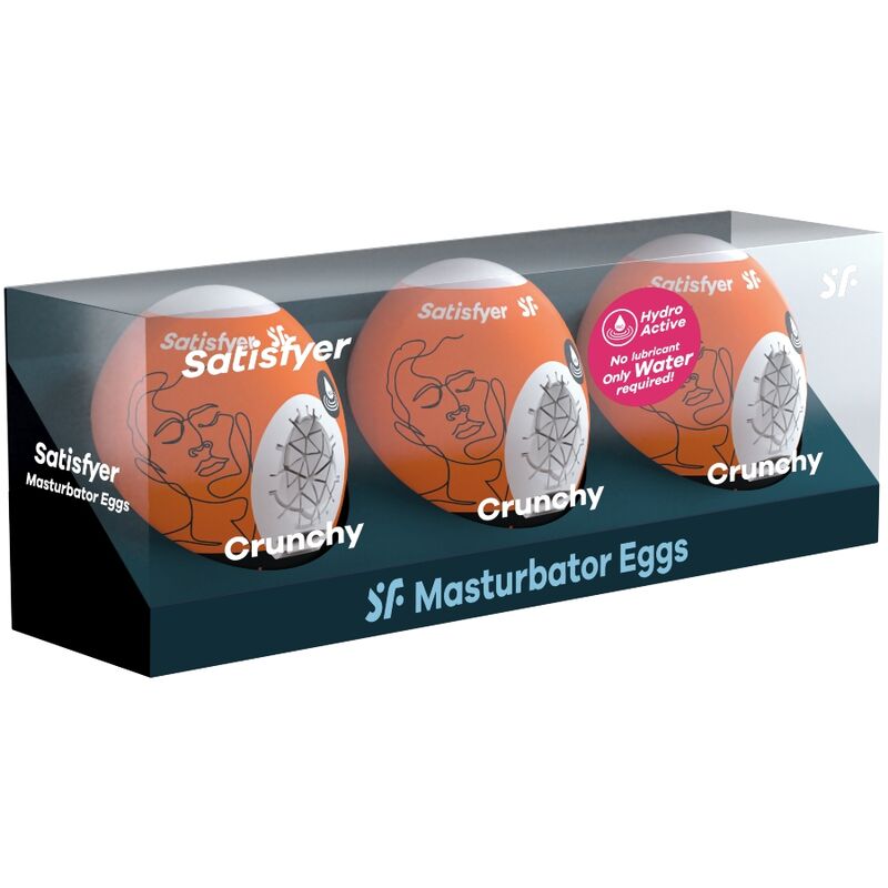 Coffret 3 Oeufs Masturbateurs Eggcited Naughty Savage - Satisfyer