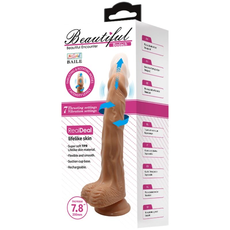 Baile - Gode Va-et-Vient avec Ventouse Réaliste Bodach - 20 cm