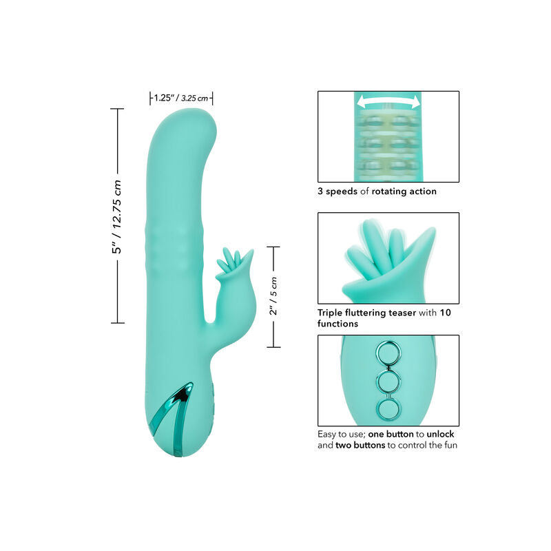Vibromasseur Rabbit Bel Air Bombshell Vert - CalExotics
