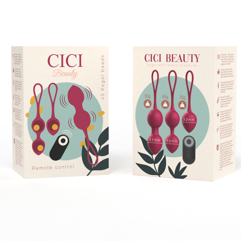 Cici Beauty – Kit de 3 Boules de Geisha Vibrantes avec Télécommande