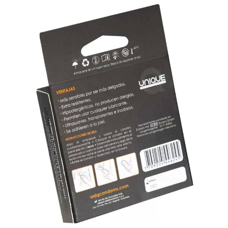 Préservatifs sans latex Uniq Classic 3 unités - Uniq - UNIQ