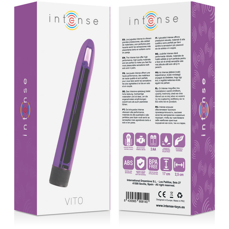 Vibromasseur Vito Lilas 17cm - Intense