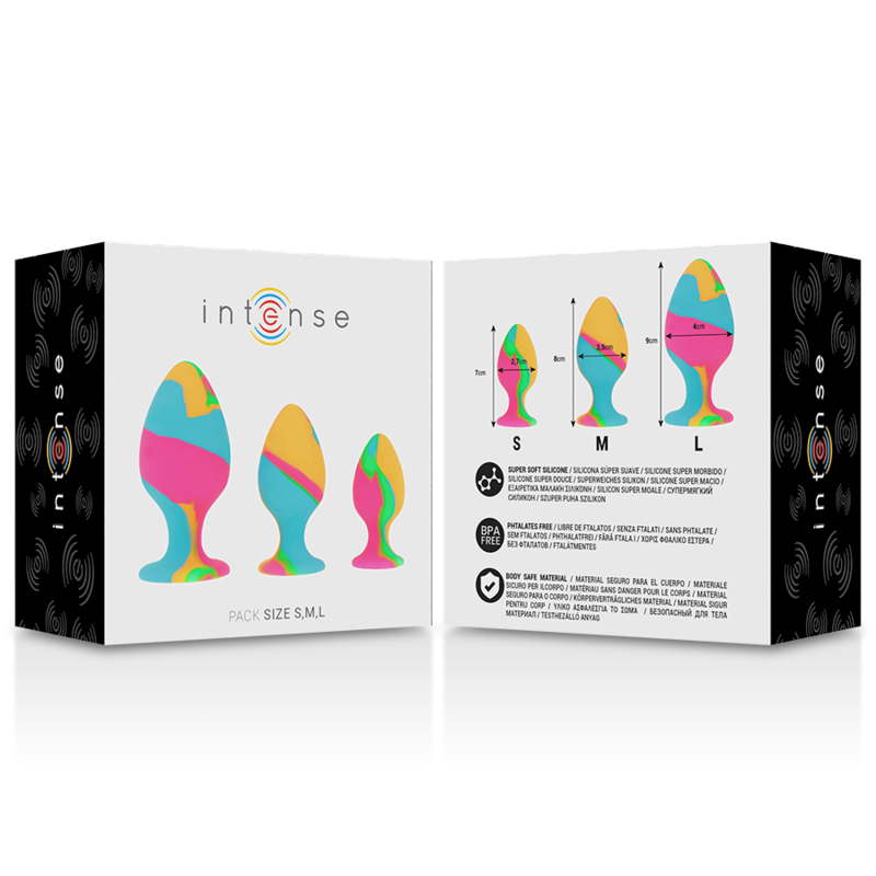 Coffret Plugs Anaux Intense Tie Dye S/M/L - Intense