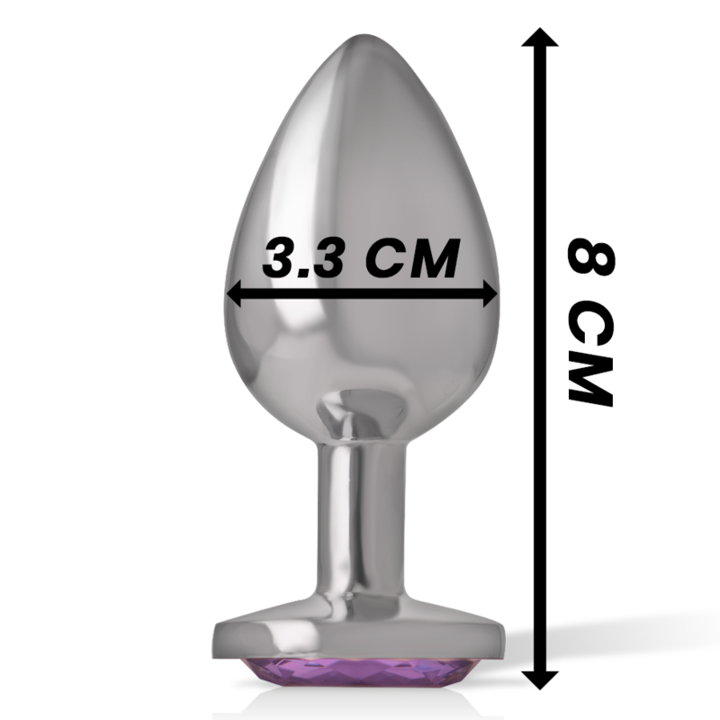 Plug Anal Intense Métal Cristal Violet Taille M - Intense