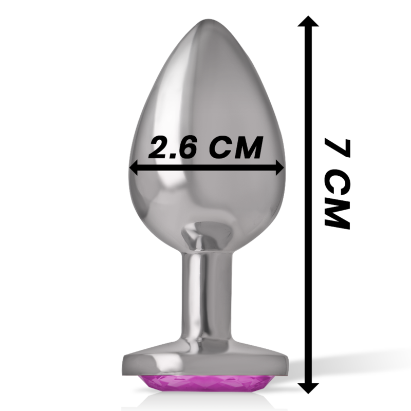 Plug Anal Intense Métal Cristal Rose Taille S - Intense