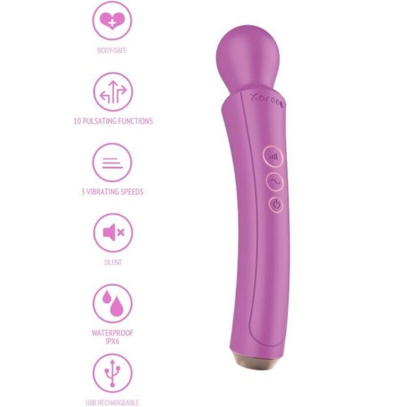 Baguette de massage Curved Wand fuchsia - Xocoon - XOCOON