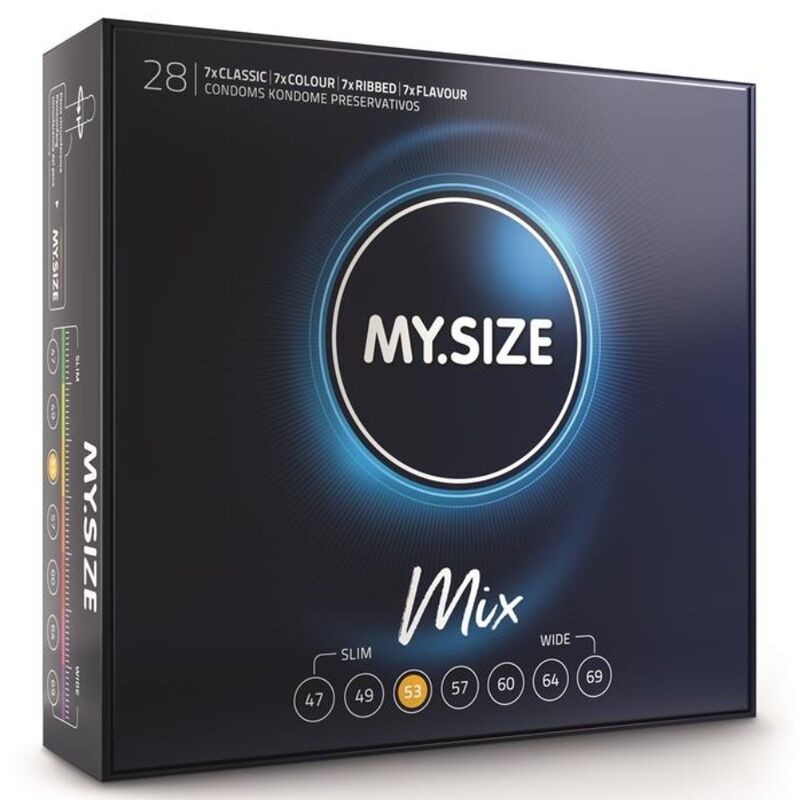 Préservatifs Mix Variétés 53mm 28 Unités - My Size - MY SIZE MIX