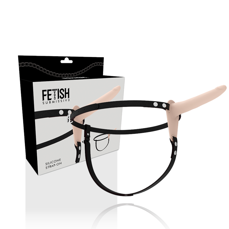 Fetish Submissive - Gode Ceinture Femme en silicone Beige / 15 cm