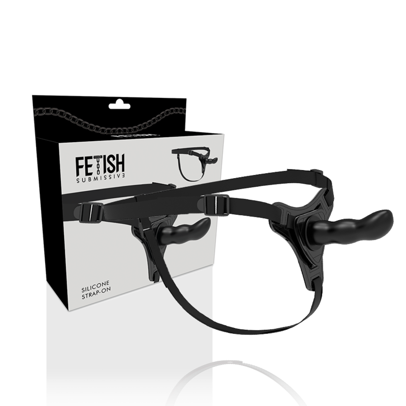 Fetish Submissive - Gode Ceinture Femme avec Harnais Noir / 16 cm