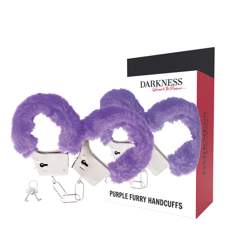 Darkness – Menottes en fourrure Lilas Sexy