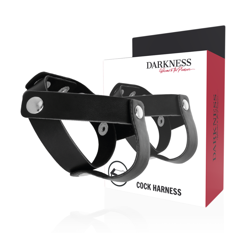 Cockring Cuir Réglable Pénis Testicules - Darkness - Darkness