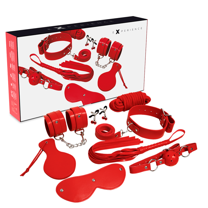 Kit BDSM Bondage Experience Série Rouge - 8 Accessoires