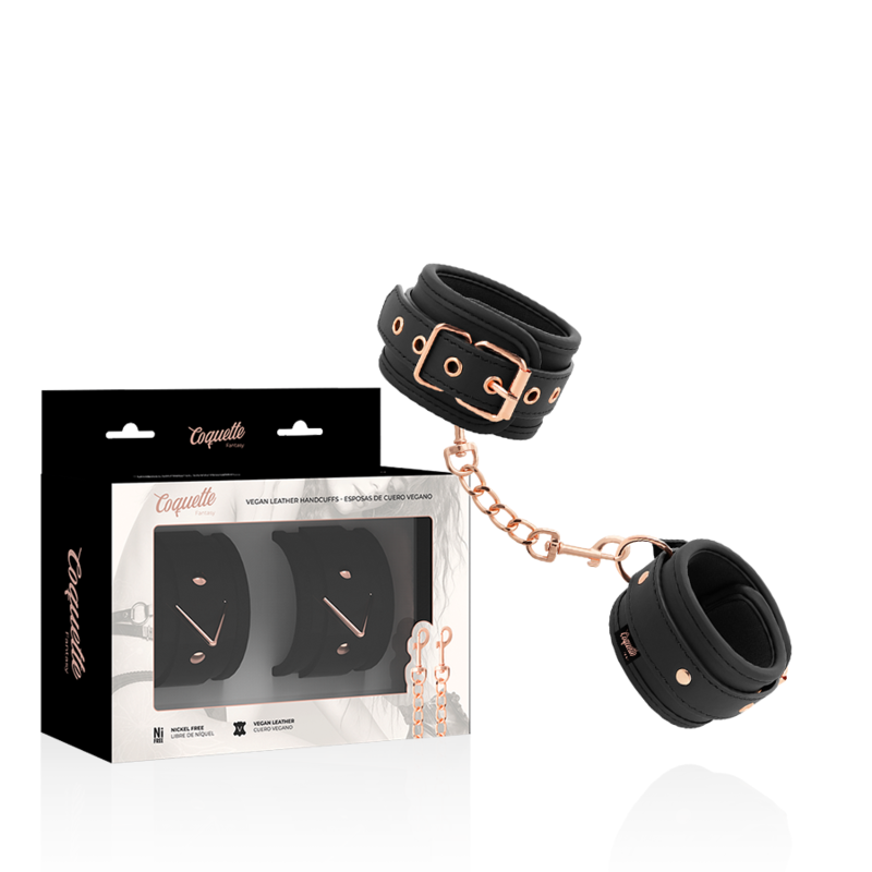 Menottes Fantasy Cuir Végan Doublure Néoprène - Coquette