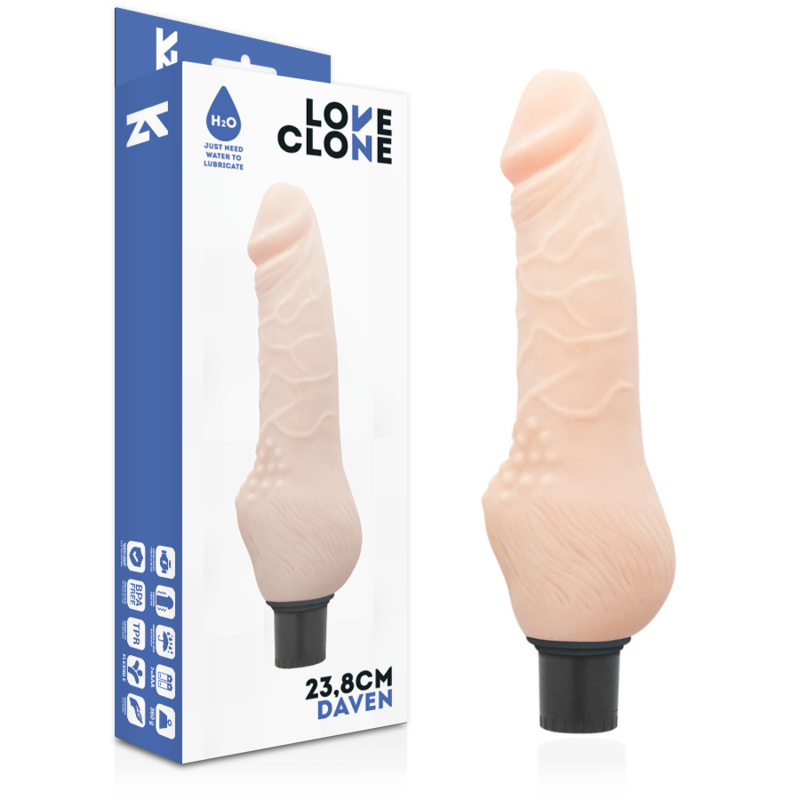 Gode vibrant réaliste Loveclone autolubrification 23.8 cm - Loveclone - LOVECLONE