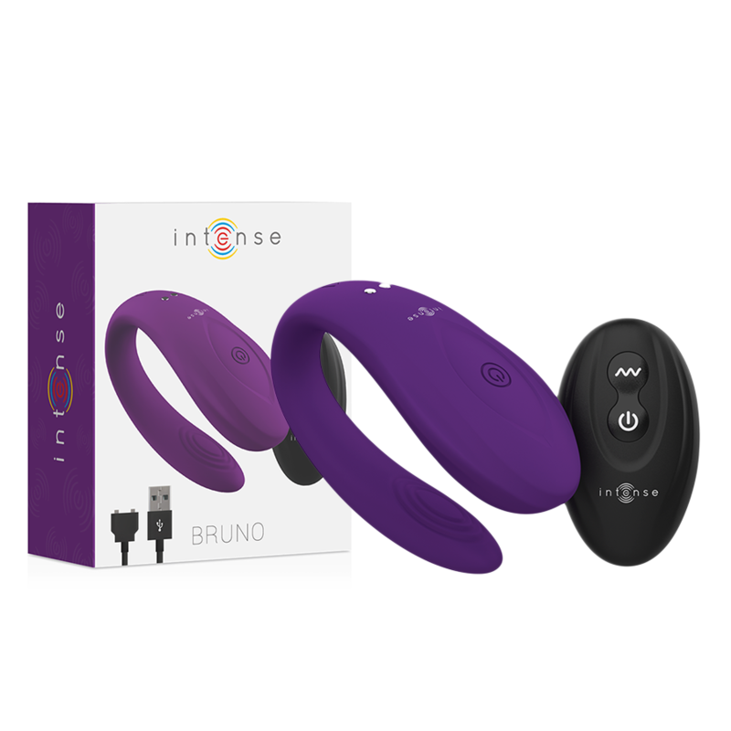 Vibromasseur Couple Bruno Télécommandé Lilas - Intense