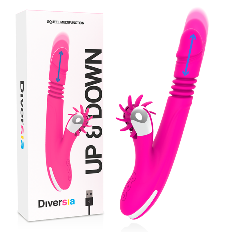 Vibromasseur Rabbit Diversia Bunny Haut & Bas 24cm - Diversia