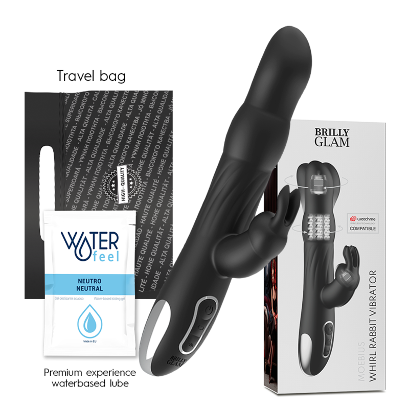 Vibromasseur Rabbit Moebius Noir - Brilly Glam