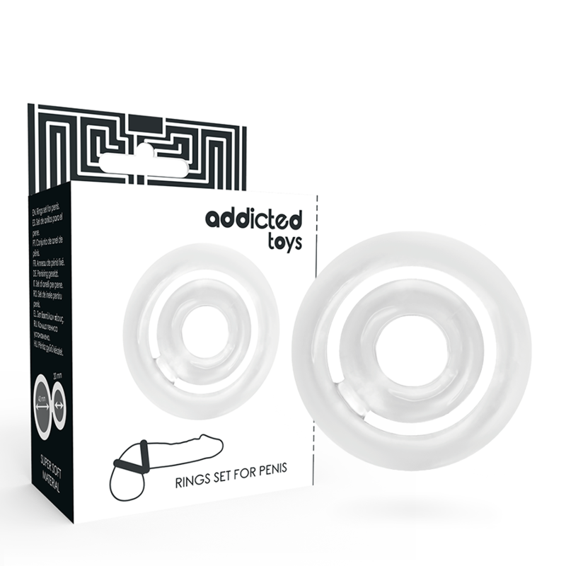 Anneau Pénien Double Potenz Transparent - Addicted Toys