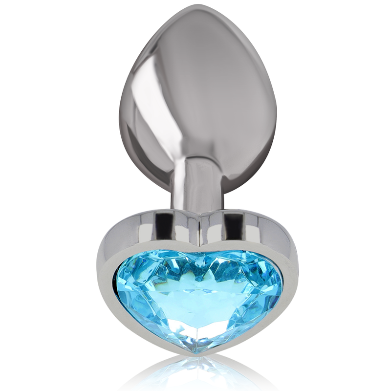 Plug Anal Métal Cœur Intense Bleu Taille L - Intense